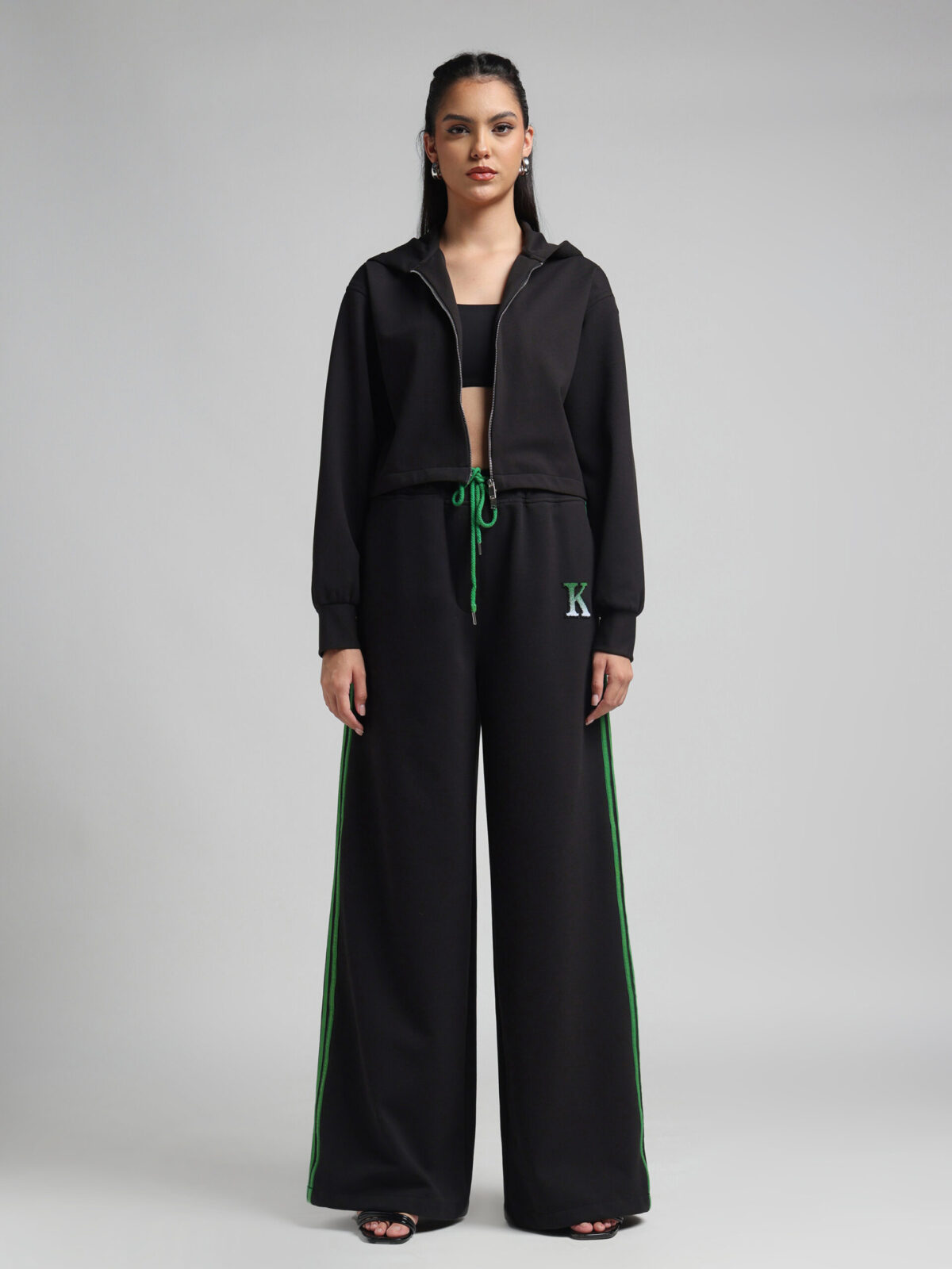 Cropped Jacket With 2 Way Zip