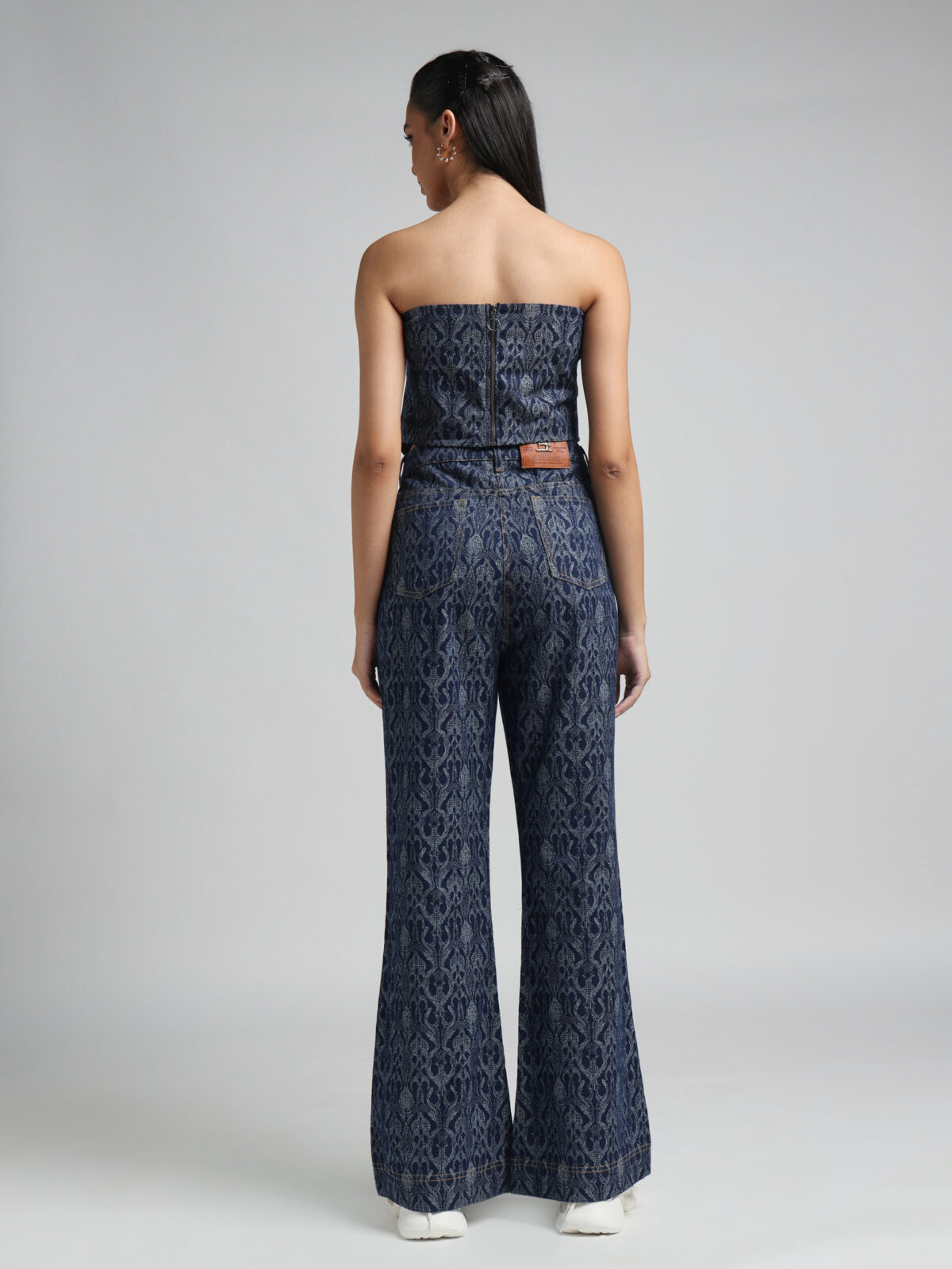 Button Down High Waist Bell Bottom Jeans