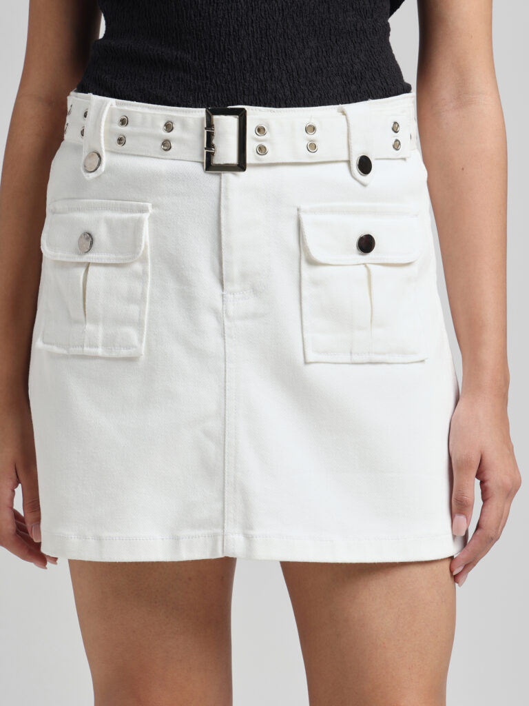 White Belted Skort