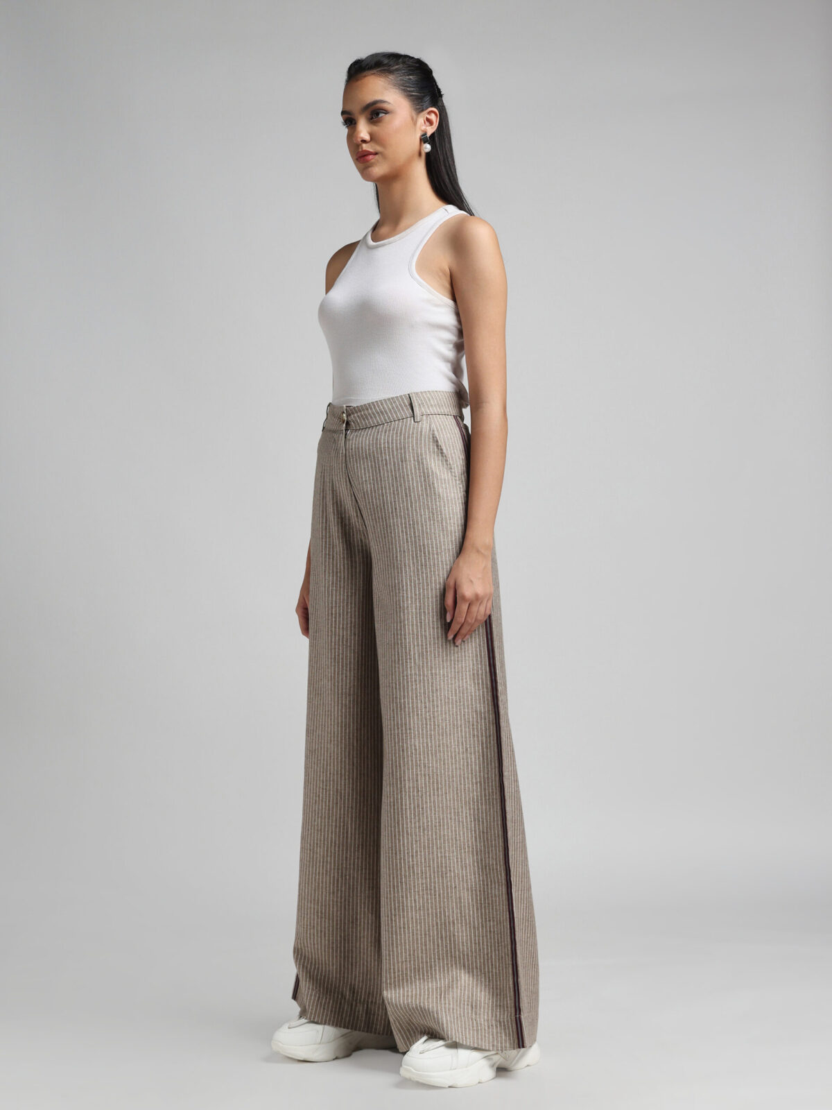 High Waist Wide Leg Trousers